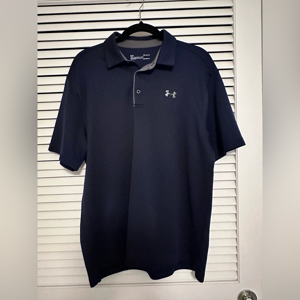 Men's Under Armour Polo - Navy  Size L
